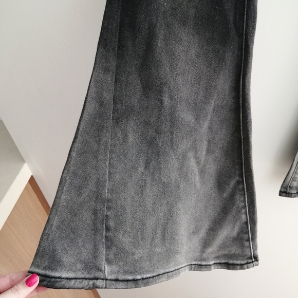 NWT One Teaspoon Marines Extreme Flare Low Rise Jeans Black Oak 24 - Picture 6 of 16